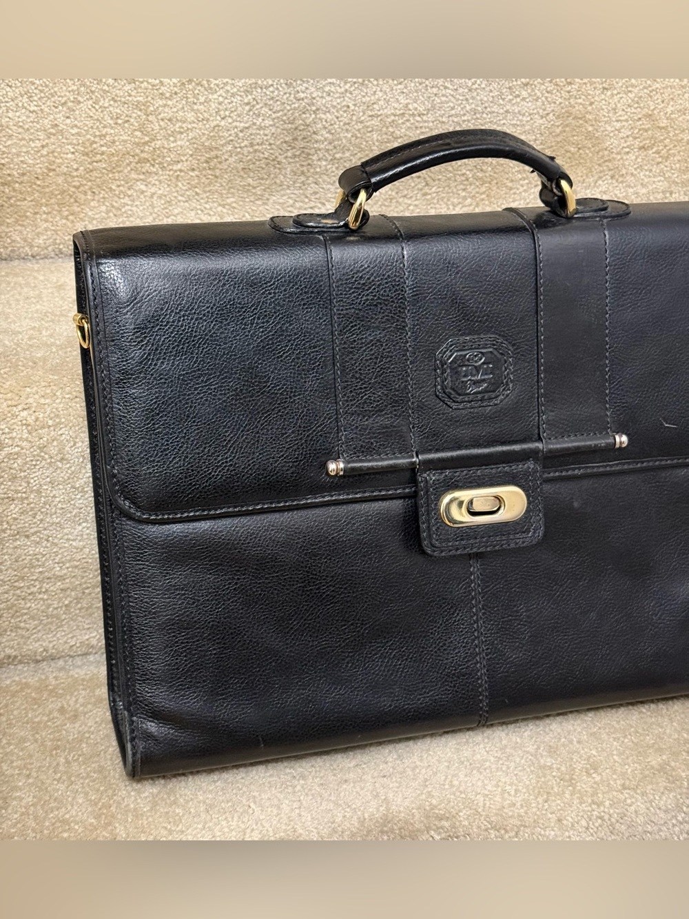 VINTAGE BLACK UMI BRIEFCASE - Picture 4 of 16